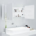 LED Bathroom Mirror Cabinet High Gloss White 100x12x45cm Acrylic