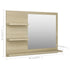 Bathroom Mirror Sonoma Oak 60x10.5x45 cm Engineered Wood