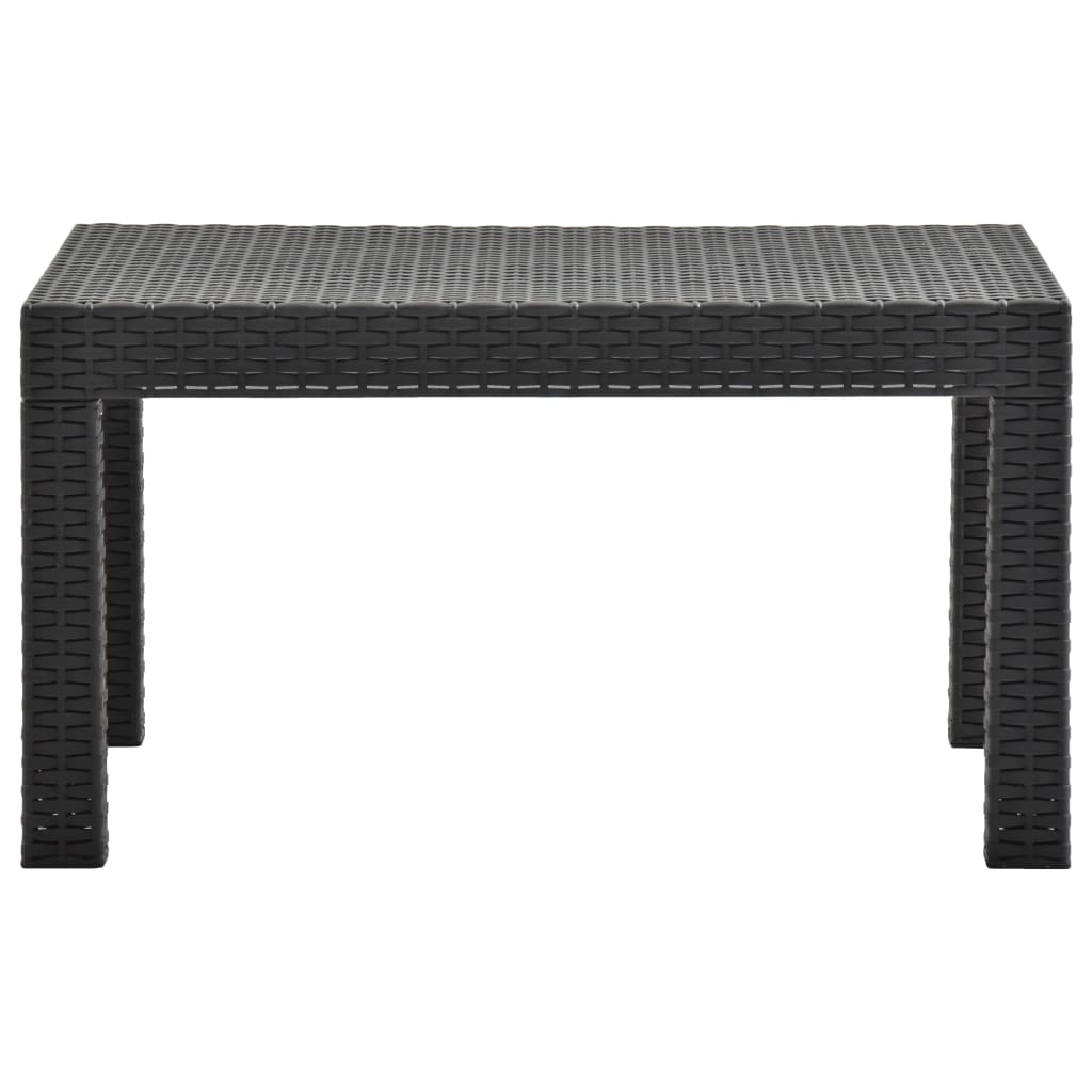 Garden Table Anthracite 58x58x41 cm PP Rattan