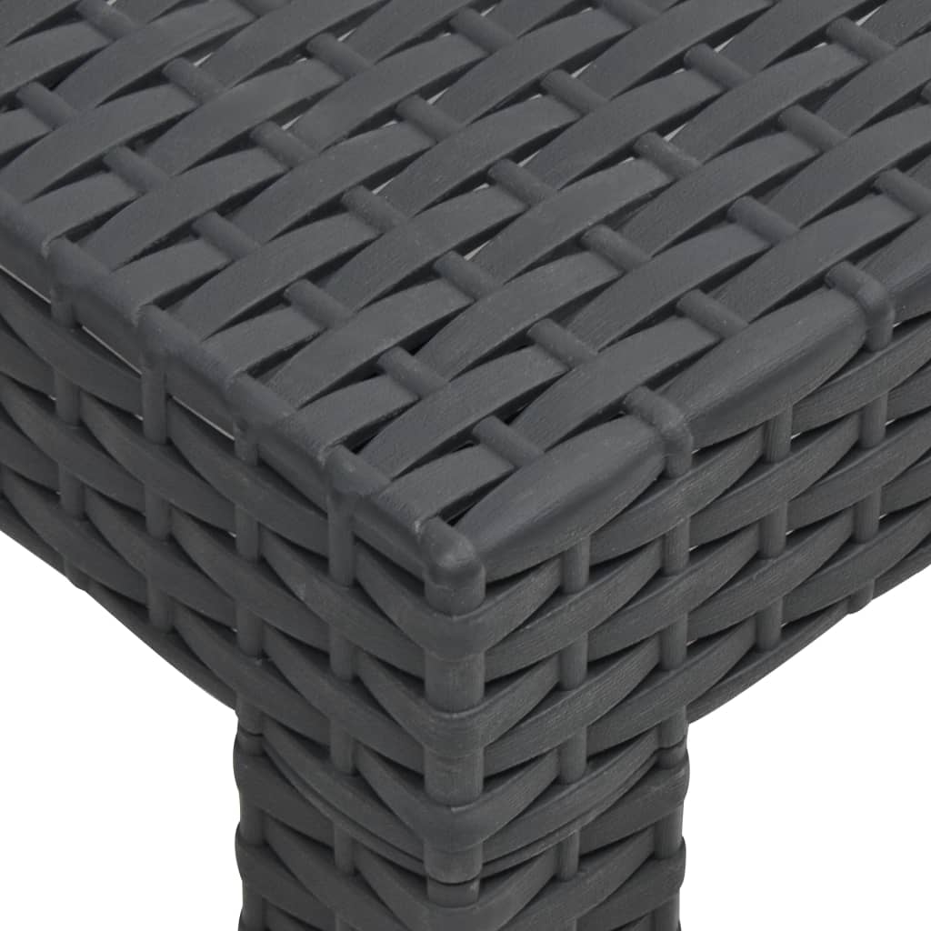 Garden Table Anthracite 58x58x41 cm PP Rattan