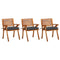 Garden Dining Chairs with Cushions 3 pcs Solid Acacia Wood