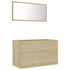 2 Piece Bathroom Furniture Set Sonoma Oak Engineered Wood