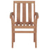 Garden Chairs 2 pcs with Anthracite Cushions Solid Teak Wood