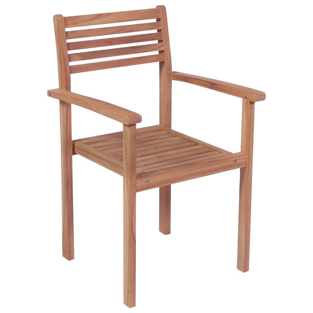 Garden Chairs 4 pcs with Anthracite Cushions Solid Teak Wood