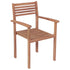 Garden Chairs 4 pcs with Anthracite Cushions Solid Teak Wood