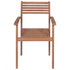 Garden Chairs 4 pcs with Anthracite Cushions Solid Teak Wood