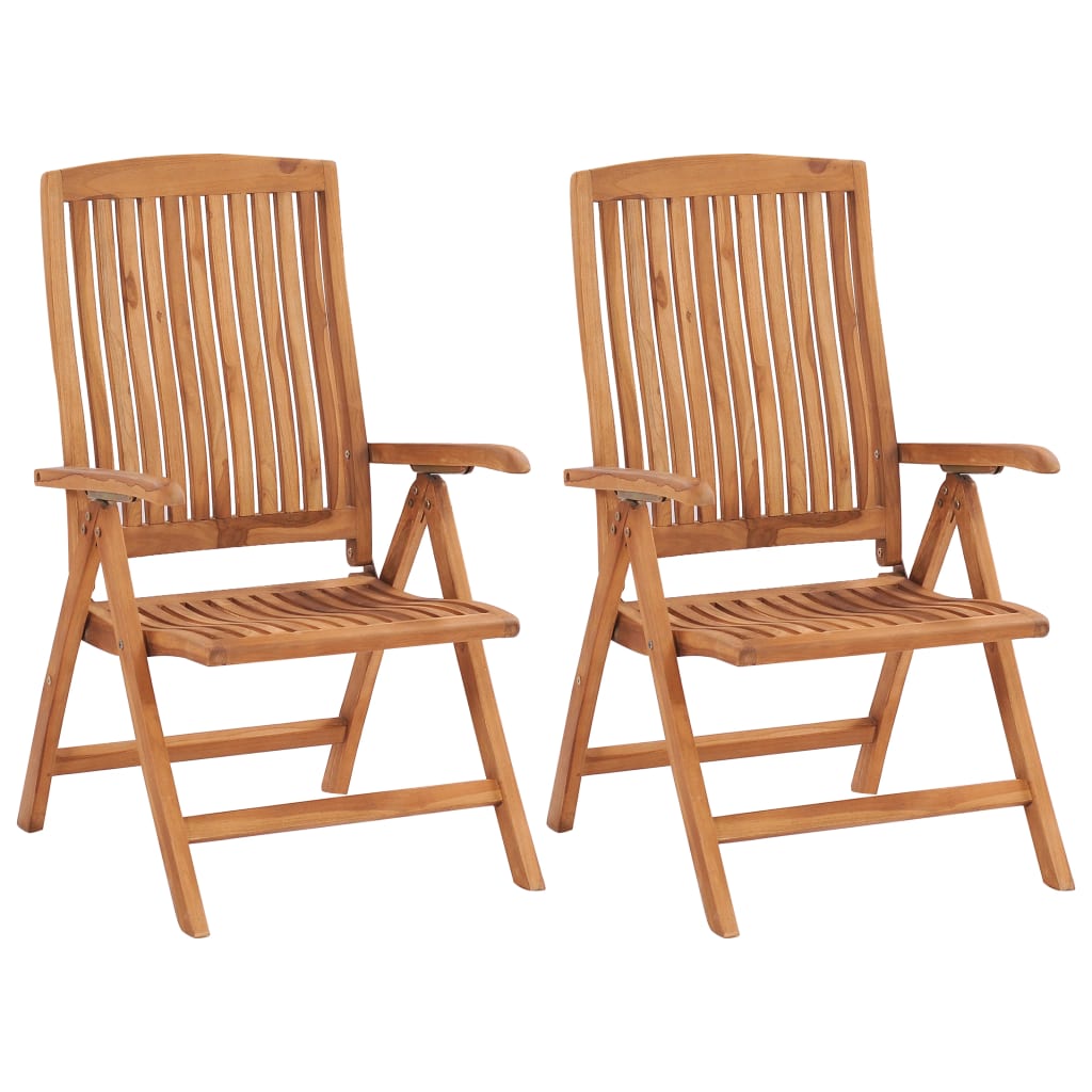Garden Chairs 2 pcs with Taupe Cushions Solid Teak Wood
