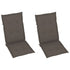 Garden Chairs 2 pcs with Taupe Cushions Solid Teak Wood