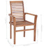 Dining Chairs 4 pcs with Anthracite Cushions Solid Teak Wood