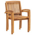 Garden Chairs 2 pcs with Anthracite Cushions Solid Teak Wood