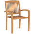 Garden Chairs 2 pcs with Anthracite Cushions Solid Teak Wood