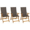 Folding Garden Chairs 3 pcs with Cushions Solid Acacia Wood