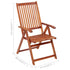 Folding Garden Chairs 6 pcs with Cushions Solid Acacia Wood