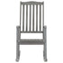 Rocking Chair with Cushions Grey Solid Acacia Wood