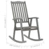 Rocking Chair with Cushions Grey Solid Acacia Wood