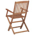Folding Garden Chairs 2 pcs with Cushions Solid Wood Acacia
