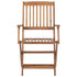 Folding Garden Chairs 2 pcs with Cushions Solid Wood Acacia