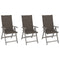 Garden Reclining Chairs 3 pcs with Cushions Solid Acacia Wood