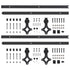 Sliding Door Hardware Kits 2 pcs 200 cm Steel Black