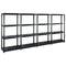 Storage Shelf 4-Tier Black 244x30.5x130 cm Plastic