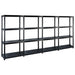 Storage Shelf 4-Tier Black 244x30.5x130 cm Plastic