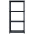 Storage Shelf 4-Tier Black 244x30.5x130 cm Plastic