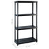 Storage Shelf 4-Tier Black 244x30.5x130 cm Plastic