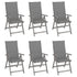 Garden Reclining Chairs 6 pcs with Cushions Solid Acacia Wood