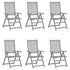 Garden Reclining Chairs 6 pcs with Cushions Solid Acacia Wood