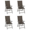 Garden Reclining Chairs 4 pcs with Cushions Solid Wood Acacia