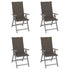 Garden Reclining Chairs 4 pcs with Cushions Solid Wood Acacia