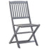 Folding Outdoor Chairs 6 pcs with Cushions Solid Acacia Wood