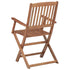 Folding Garden Chairs 6 pcs with Cushions Solid Wood Acacia