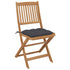 Folding Garden Chairs 6 pcs with Cushions Solid Wood Acacia