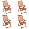 Folding Garden Chairs 4 pcs Solid Acacia Wood