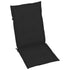 Garden Chairs 4 pcs with Black Cushions Solid Teak Wood