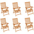 Garden Chairs 6 pcs with Anthracite Cushions Solid Teak Wood