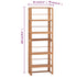 Shelving Unit 60x30x180 cm Solid Teak Wood