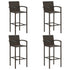 5 Piece Garden Bar Set Brown