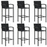 7 Piece Garden Bar Set Black