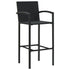 7 Piece Garden Bar Set Black