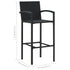 7 Piece Garden Bar Set Black