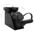 Salon Shampoo Chair with Washbasin Black Faux Leather