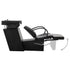 Salon Shampoo Chair with Washbasin Black Faux Leather