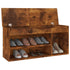 Shoe Bench with Cushion Smoked Oak 104x30x49 cm Engineered Wood