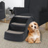 Folding 3-Step Dog Stairs Black