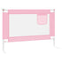 Toddler Safety Bed Rail Pink 90x25 cm Fabric