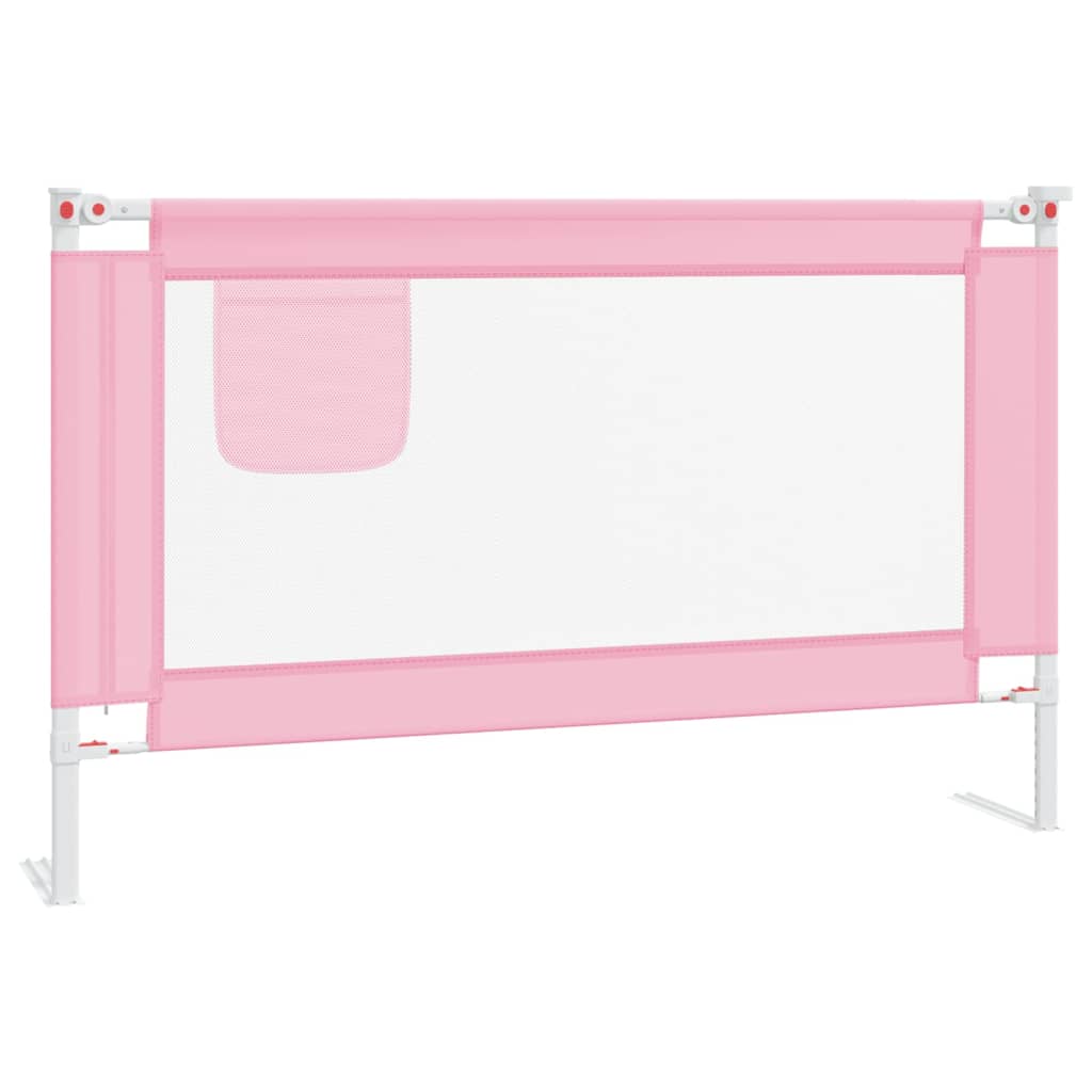 Toddler Safety Bed Rail Pink 120x25 cm Fabric