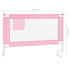 Toddler Safety Bed Rail Pink 120x25 cm Fabric