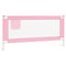 Toddler Safety Bed Rail Pink 190x25 cm Fabric
